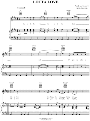 Lotta Love Sheet Music by Neil Young - Piano/Vocal/Guitar