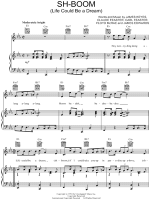 Sh-Boom Sheet Music by The Chords - Piano/Vocal/Guitar