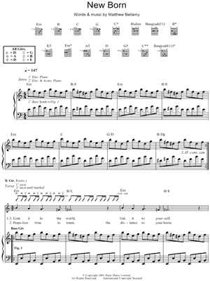New Born Sheet Music by Muse - Guitar TAB