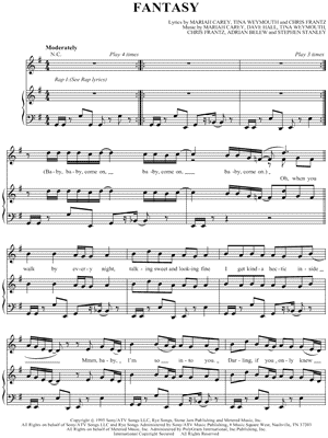 Fantasy Sheet Music by Mariah Carey - Piano/Vocal/Guitar