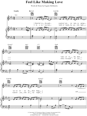 Feel Like Making Love Sheet Music by Roberta Flack - Piano/Vocal/Guitar