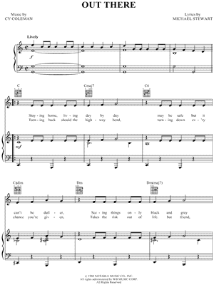 Out There Sheet Music by Jim Dale - Piano/Vocal/Guitar