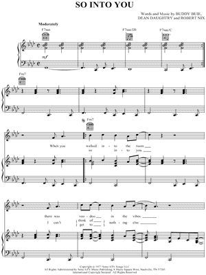 So Into You Sheet Music by Atlanta Rhythm Section - Piano/Vocal/Guitar