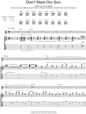 Don't Steal Our Sun Sheet Music by The Thrills - Guitar TAB