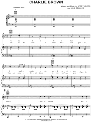 peanuts christmas song sheet music. Image of The Coasters - Charlie Brown Sheet Music (Digital Download)