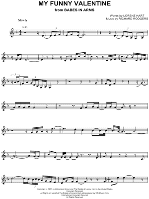 Image of Chet Baker - My Funny Valentine Sheet Music (Digital Download)