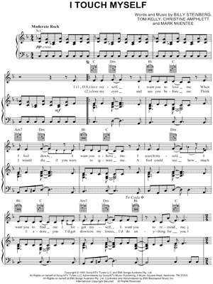 I Touch Myself Sheet Music by Divinyls - Piano/Vocal/Guitar