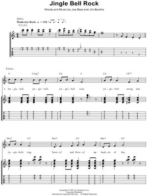 Image of Bobby Helms - Jingle-Bell Rock Guitar Tab (Digital Download)