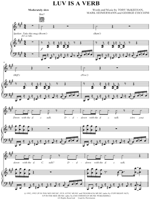 Luv Is a Verb Sheet Music by dc Talk - Piano/Vocal/Guitar photo