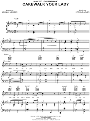 &quot;Cakewalk Your Lady&quot; from &#39;St. Louis Woman&#39; Sheet Music - Download & Print