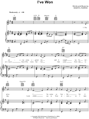 I've Won Sheet Music by The McKameys - Piano/Vocal/Guitar