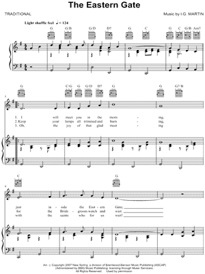 The Eastern Gate Sheet Music by Bill Gaither - Piano/Vocal/Guitar