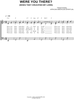 Were You There? by African-American Spiritual - Easy Piano