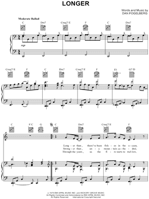 Longer Sheet Music by Dan Fogelberg - Piano/Vocal/Guitar