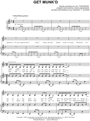 Get Munk'd Sheet Music by Alvin and the Chipmunks - Piano/Vocal/Guitar
