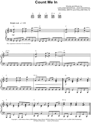 Count Me In Sheet Music by Leeland - Piano/Vocal/Guitar, Singer Pro