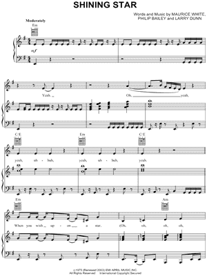 Shining Star Sheet Music by Yolanda Adams - Piano/Vocal/Guitar