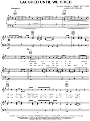 Laughed Until We Cried Sheet Music by Jason Aldean - Piano/Vocal/Guitar