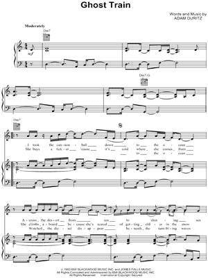 Ghost Train Sheet Music by Counting Crows - Piano/Vocal/Guitar