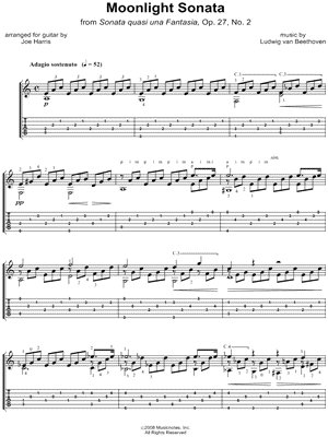 moonlight sonata sheet music free. Moonlight Sonata - 1.