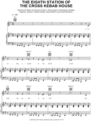 The Eighth Station of the Cross Kebab House Sheet Music by Belle & Sebastian - Piano/Vocal/Guitar, Singer Pro