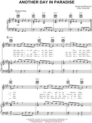 Image of Phil Collins - Another Day In Paradise Sheet Music (Digital