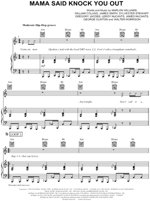 Image of LL Cool J - Mama Said Knock You Out Sheet Music (Digital Download