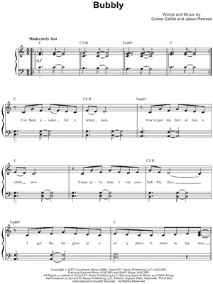 Image of Colbie Caillat - Bubbly Sheet Music (Digital Download)