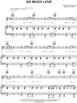 So Much Love Sheet Music by The Rocket Summer - Piano/Vocal/Guitar, Singer Pro