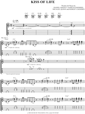 Kiss of Life Sheet Music by Supergrass - Guitar TAB