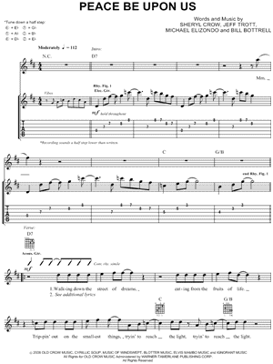 Peace Be Upon Us Sheet Music by Sheryl Crow - Guitar TAB