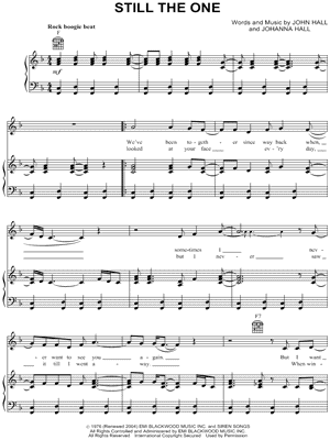 Still the One Sheet Music by Orleans - Piano/Vocal/Guitar