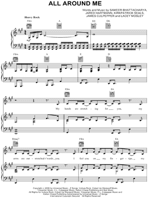 All Around Me Sheet Music by Flyleaf - Piano/Vocal/Guitar