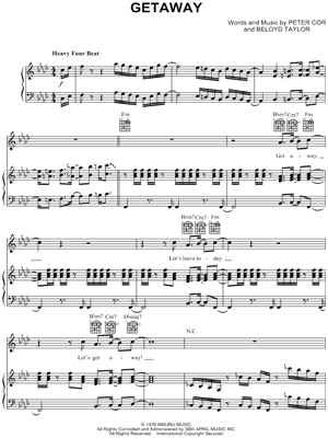 Getaway Sheet Music by Earth Wind & Fire - Piano/Vocal/Guitar