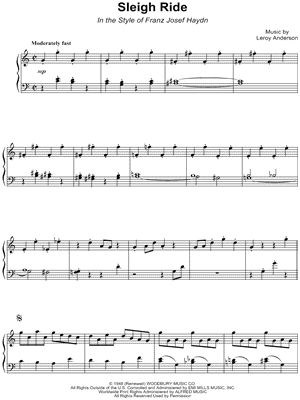 Sleigh Ride - In the Style of Franz Josef Haydn Sheet Music by Leroy Anderson - Piano Solo