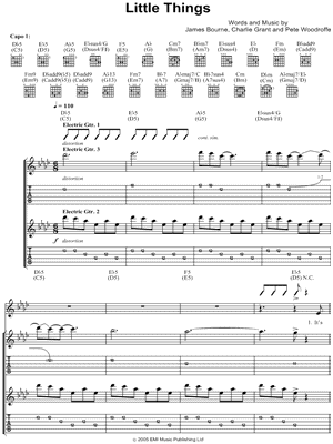 Little Things Sheet Music by Son Of Dork - Guitar TAB Transcription