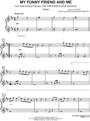 My Funny Friend and Me Sheet Music by Sting - Instrumental Duet