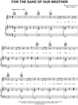 For the Sake of Our Brother Sheet Music by Trans-Siberian Orchestra - Piano/Vocal/Guitar