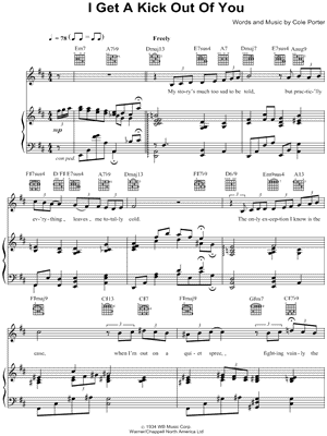 I Get a Kick Out of You Sheet Music by Steve Tyrell - Piano/Vocal/Guitar, Singer Pro