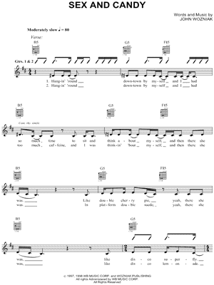 Sex and Candy Sheet Music by Marcy Playground - Guitar TAB