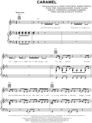 Caramel Sheet Music by City High - Piano/Vocal/Guitar