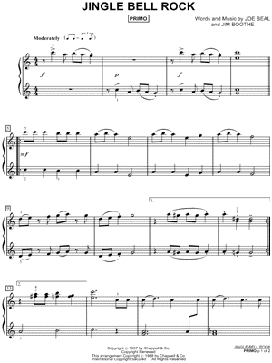 Jingle Bell Rock Sheet Music by Joe Beal - 1 Piano 4-Hands