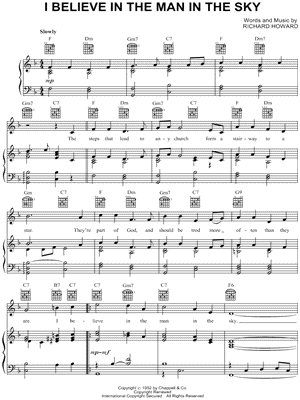 I Believe In the Man In the Sky Sheet Music by Elvis Presley - Piano/Vocal/Guitar