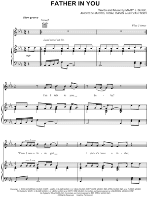 Father In You Sheet Music by Mary J. Blige - Piano/Vocal/Guitar