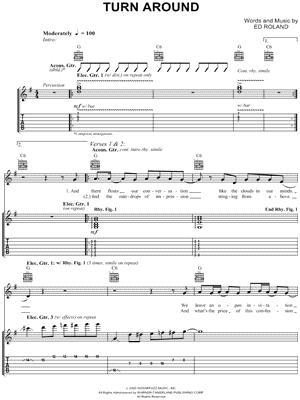 Turn Around Sheet Music by Collective Soul - Guitar TAB Transcription
