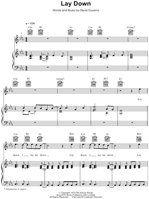 Lay Down Sheet Music by The Strawbs - Piano/Vocal/Guitar, Singer Pro