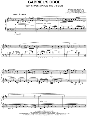Image of Ennio Morricone - Gabriel's Oboe Sheet Music (Digital Download)