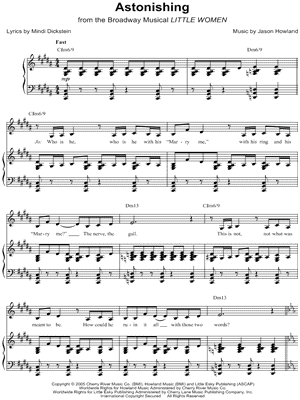 Jason Howland - Astonishing - from the musical Little Women - Sheet Music (Digital Download)