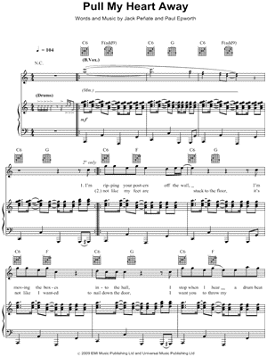 Pull My Heart Away Sheet Music by Jack Penate - Piano/Vocal/Guitar, Singer Pro