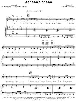 Colored Spade Sheet Music from Hair - Piano/Vocal/Guitar, Singer Pro